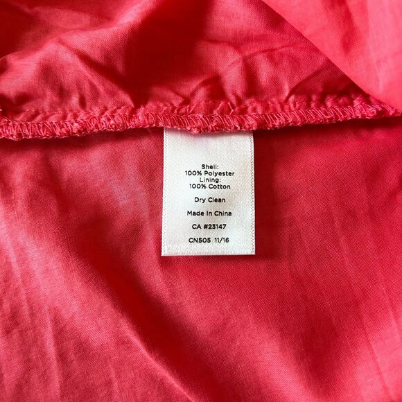 Talbots Coral Eyelash Fringe Lace Sleeveless Top Side Zip-Women's Size 12 Petite - Picture 6 of 9